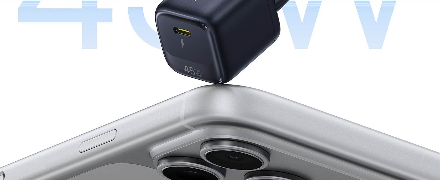 Baseus Sieninis įkroviklis EnerFill FN22 45W USB-C QC PD, baltas aprašymas - Prekės nuotrauka