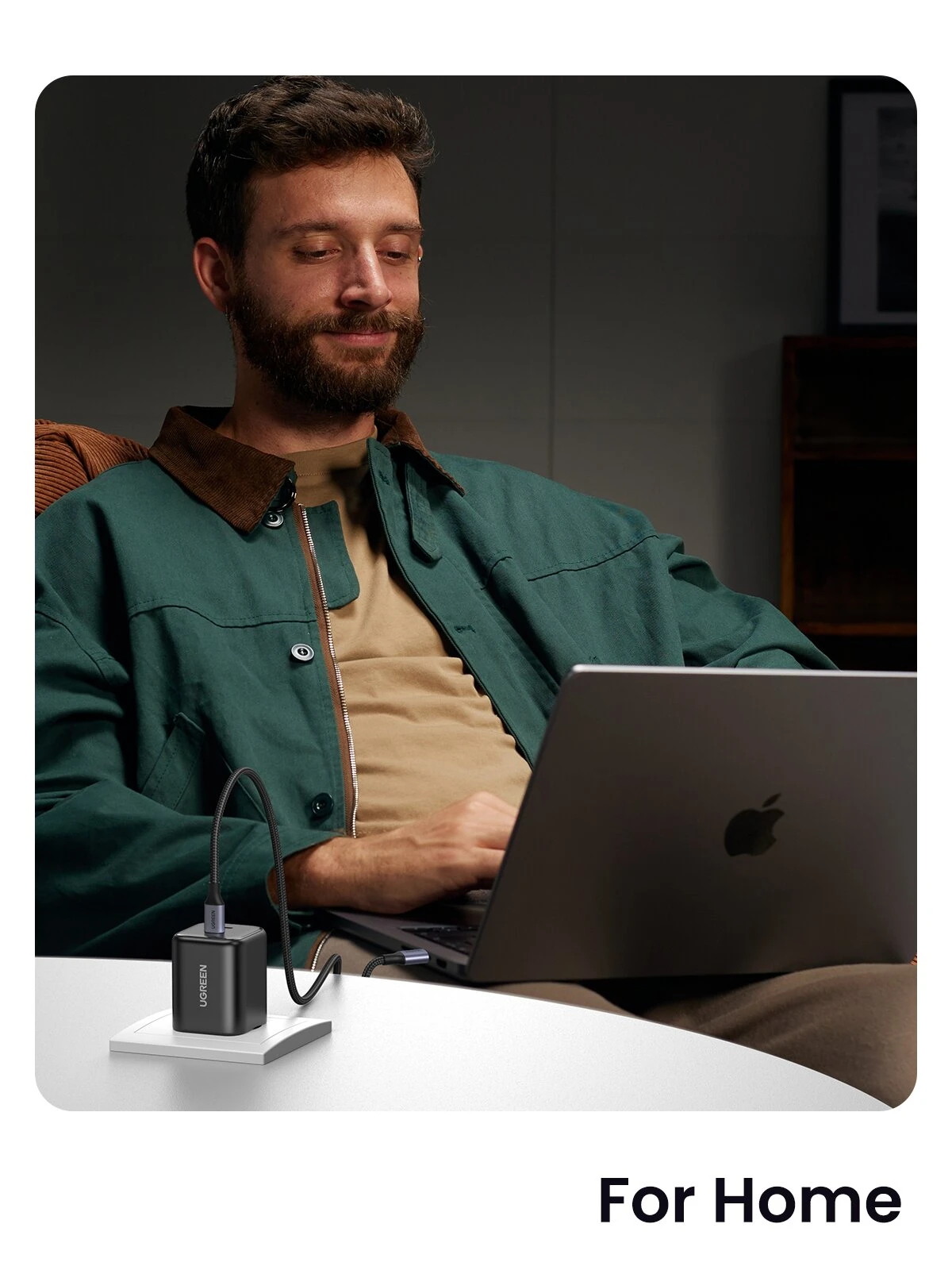 Įkroviklis Ugreen GaN 45W 2xUSB-C - juoda aprašymas - Prekės nuotrauka