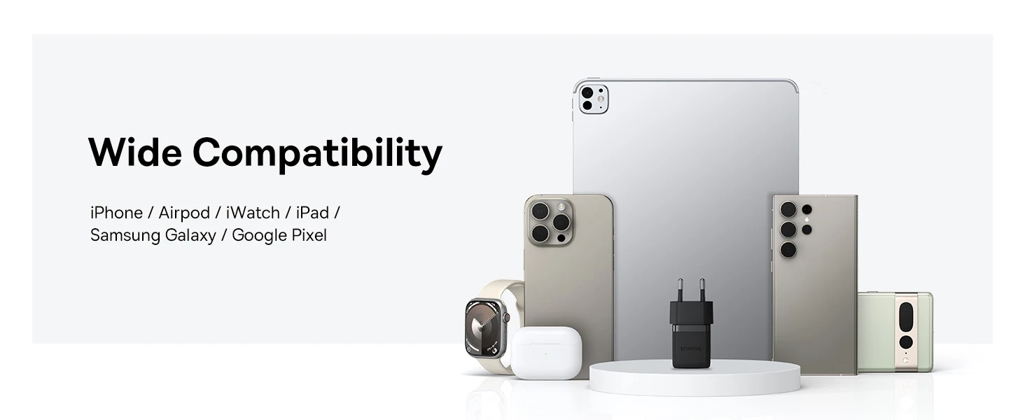 Baseus Sieninis įkroviklis Palm 30W USB-C QC3.0 PD3.0 su USB-C kabeliu 1m, juodas aprašymas - Prekės nuotrauka