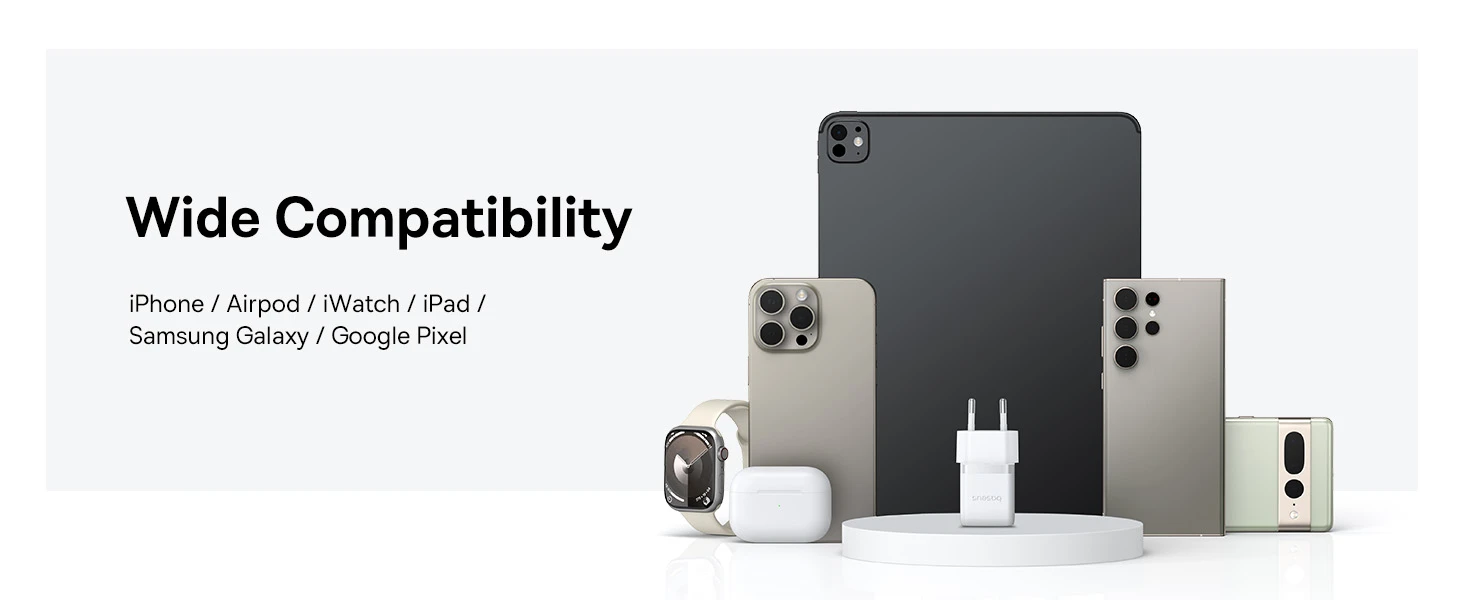 Baseus Sieninis įkroviklis Palm 30W USB-C QC3.0 PD3.0 su USB-C kabeliu 1m, baltas aprašymas - Prekės nuotrauka