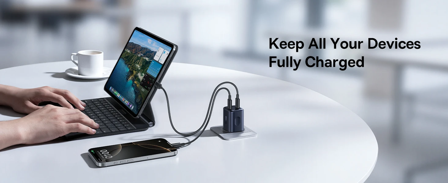 Dėklas Baseus Sieninis įkroviklis PicoGo AN13 45W 2xUSB-C PD3.0, juodas aprašymas - Prekės nuotrauka