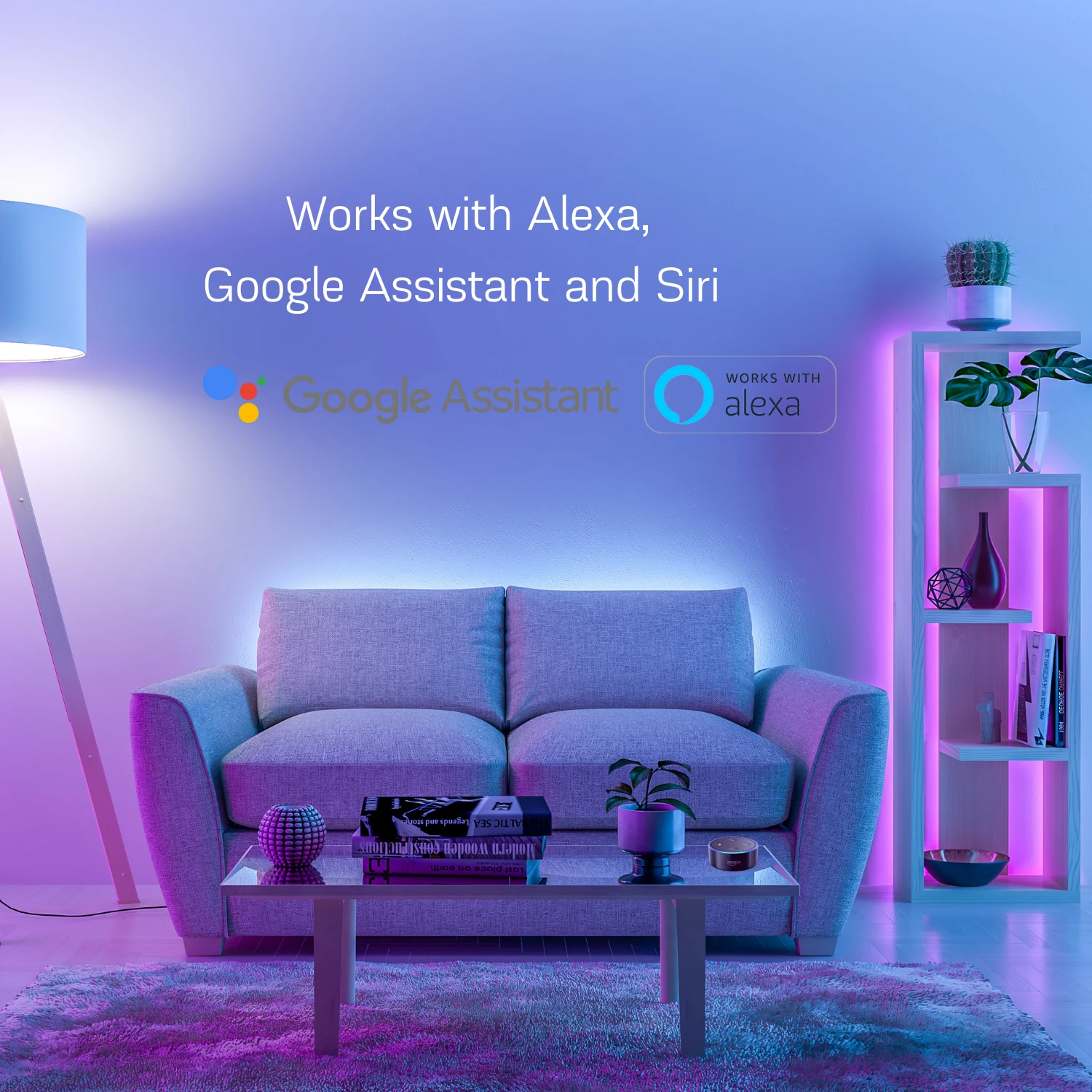 Skaitmeninės LED juostos komplektas su Wi-Fi valdikliu ir maitinimo šaltiniu, RGB IC, 5m, 24W, TUYA / Smart Life, NOUS aprašymas - Prekės nuotrauka
