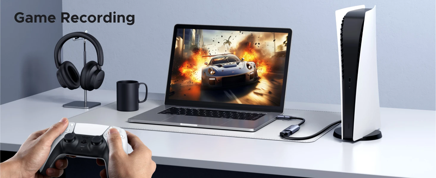 Ugreen Vaizdo įrašymo adapteris 2K@30Hz HDMI -> USB-A/USB-C aprašymas - Prekės nuotrauka