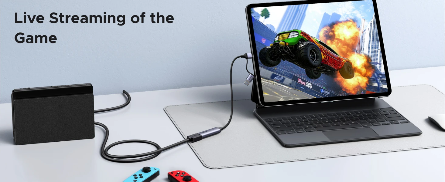 Ugreen Vaizdo įrašymo adapteris 2K@30Hz HDMI -> USB-A/USB-C aprašymas - Prekės nuotrauka