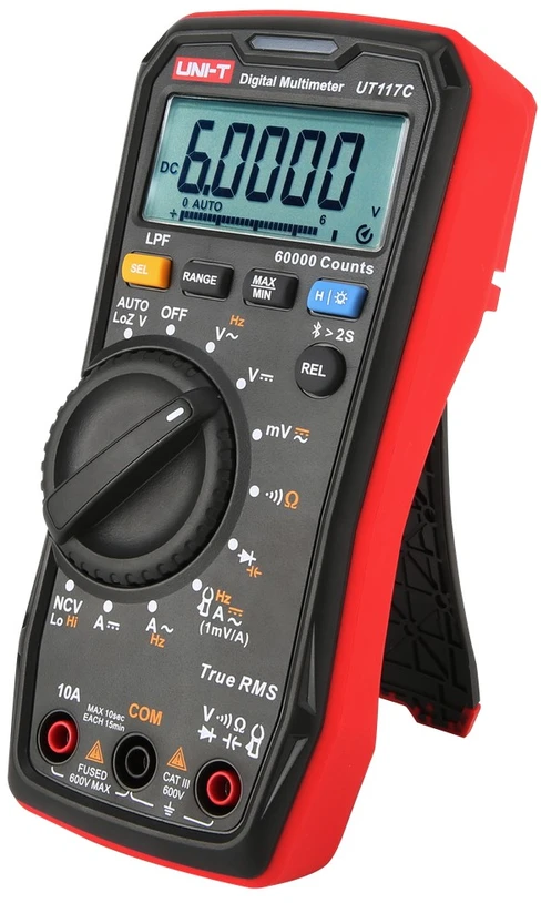 Didelio tikslumo skaitmeninis multimetras AC/DC 600V; AC/DC 10A; 50kHz; 40MΩ; 1000uF; LoZ; LPF; NCV; 60000; True RMS; BT, UNI-T
