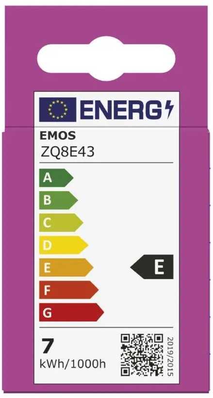 Emos LED lemputė GU10 230V MR16 7W 806lm, neutraliai balta, 4000K, 100°
