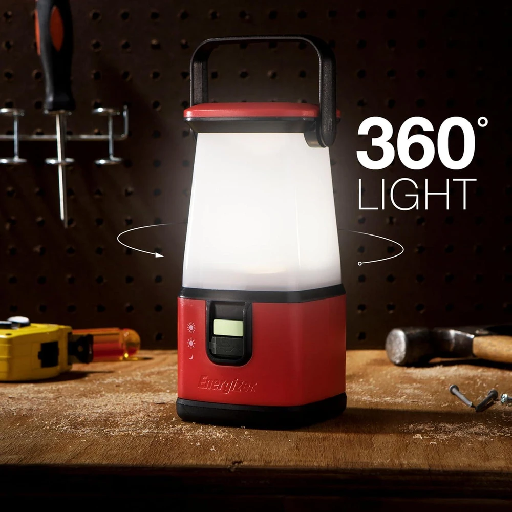 Energizer 500lm žibintas Camping ESAL351 3xAA / 3xD, gali įkrauti įrenginius per USB