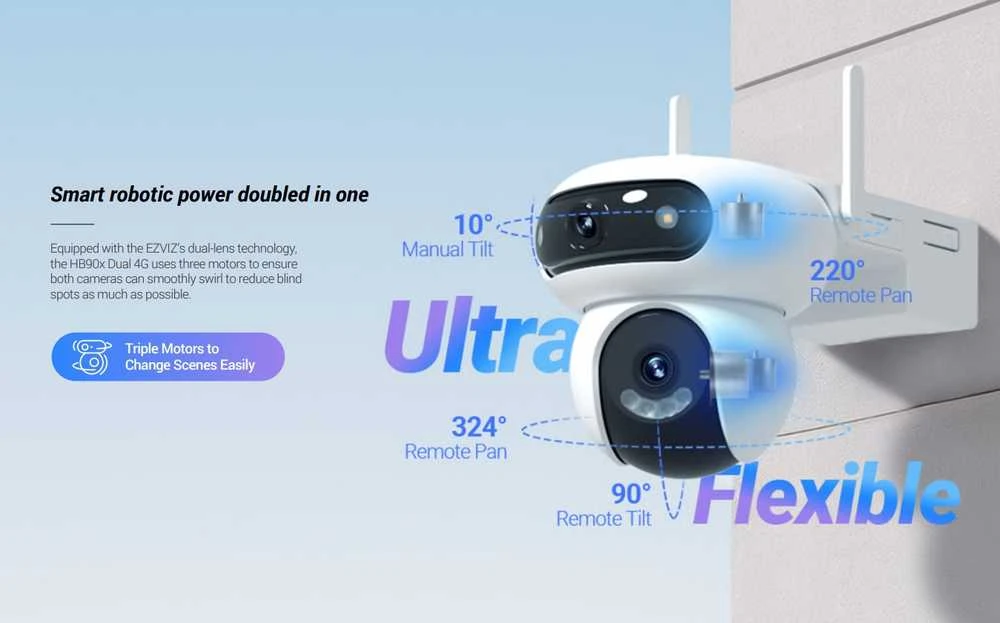 4G+ WIFI lauko akumuliatorinė valdoma IP kamera EZVIZ CS-HB90x/SP