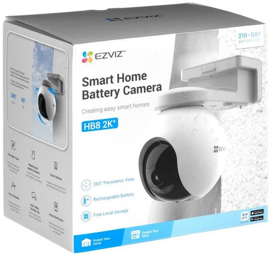 Tinklo kamera Ezviz CS-HB8-4K | 8 MP | 4mm | IP65 | H.265/H.264 | MicroSD iki 512 GB