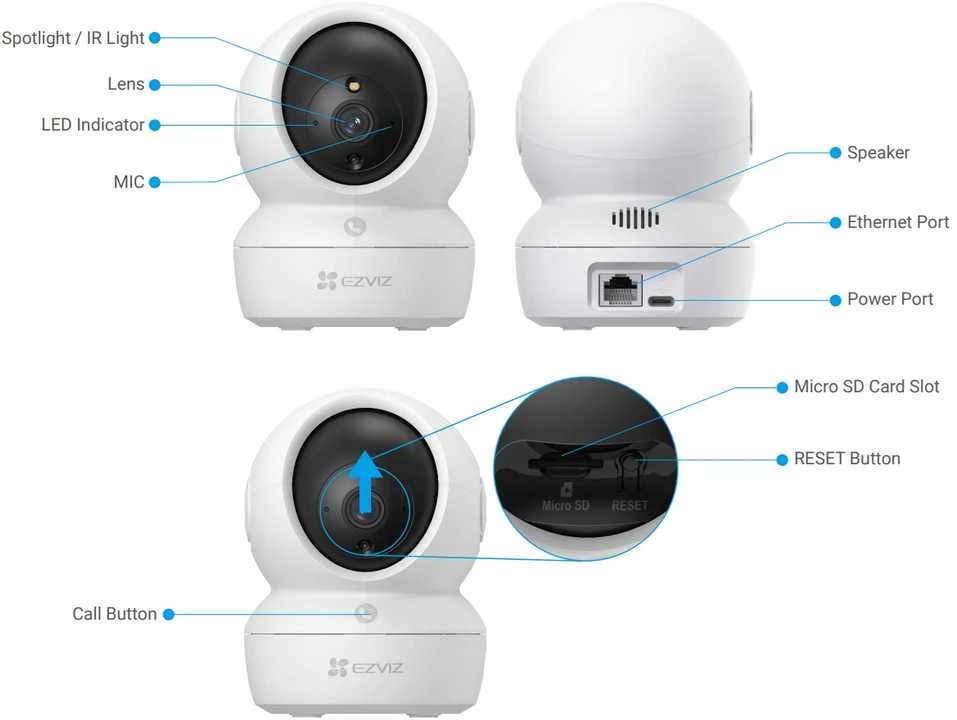 EZVIZ H6c Pro 2K IP kamera