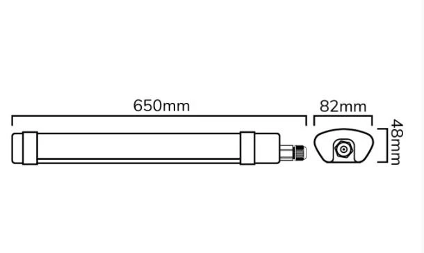 Amio Led Line Lite Hermetinis šviestuvas su judesio davikliu PIR, TRI-PROOF, 230Vac, 30W, 3600lm, 65cm, IP65, 4000K