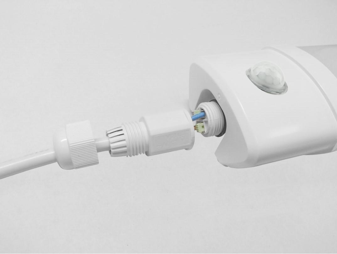 GreenBlue Led Line Lite Hermetinis šviestuvas su judesio davikliu PIR, TRI-PROOF, 230Vac, 40W, 4800lm, 125cm, IP65, 4000K