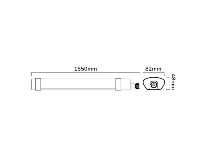 Hermetinis šviestuvas TRI-PROOF, 230Vac, 90W, 10 800lm, 155cm, IP65, 4000K, LEDOM