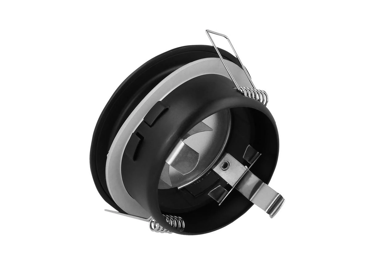 Įmontuojamas šviestuvas, MR16/GU10, apvalus, juodas, hermetinis IP44, LED LINE