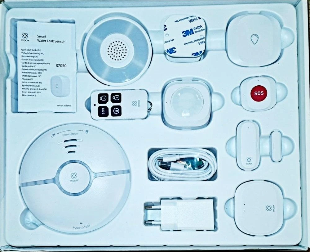 Išmanioji bevielė ZigBee TUYA patalpos apsaugos sistema R7073, WOOX