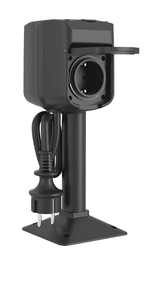 Išmanioji pastatoma dviguba rozetė lauko sąlygomis, Wi-Fi, 3680W, IP44, TUYA, WOOX