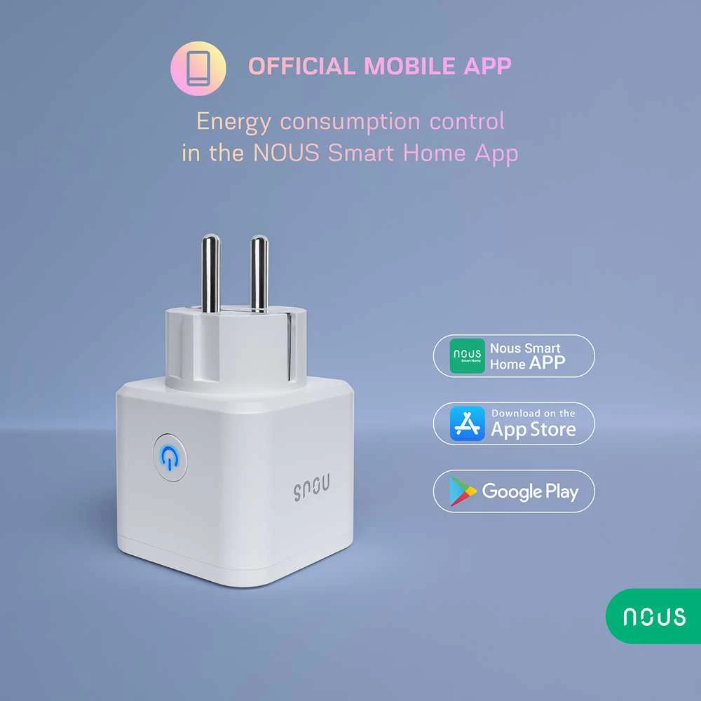 Garmin Išmanioji Wi-Fi rozetė A7, 3680W, su energijos matavimo funkcija, TUYA / Smart Life, NOUS