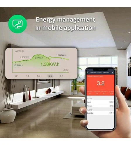 Garmin Išmanioji Wi-Fi rozetė A7, 3680W, su energijos matavimo funkcija, TUYA / Smart Life, NOUS