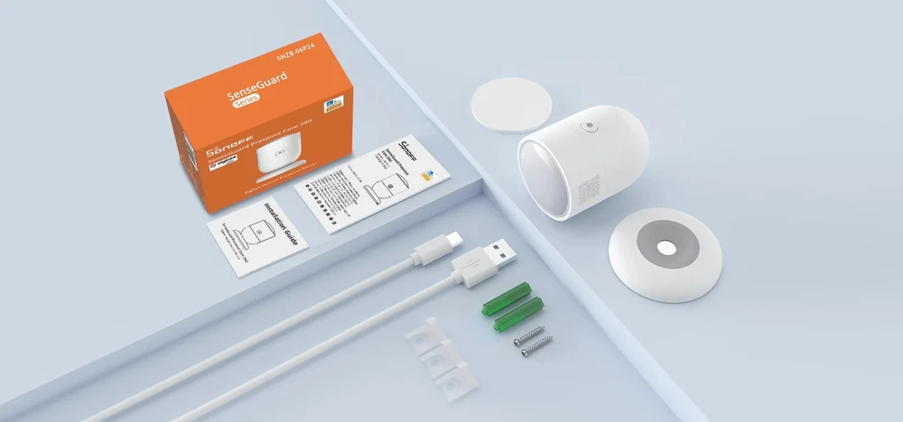 SONOFF SenseGuard 24GHz Zigbee būvio sensorius (SNZB-06P24)