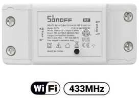 Sonoff RF R2 1 - kanalo išmani relė valdoma WiFi + 433MHz RF - 230VAC 2200W