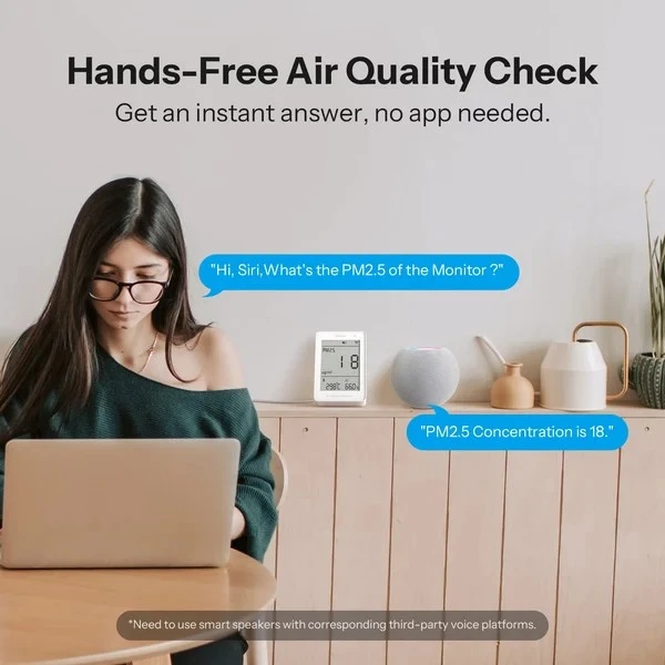 Drėkintuvas Sonoff AirGuard PM2.5 Wi-Fi oro kokybės sensorius, palaiko Matter
