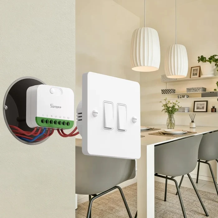 Sonoff Mini Duo 2 kanalų Wifi išmanioji relė, Matter