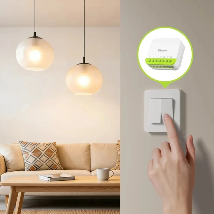Sonoff Mini Duo 2 kanalų Zigbee 3.0 išmanioji relė