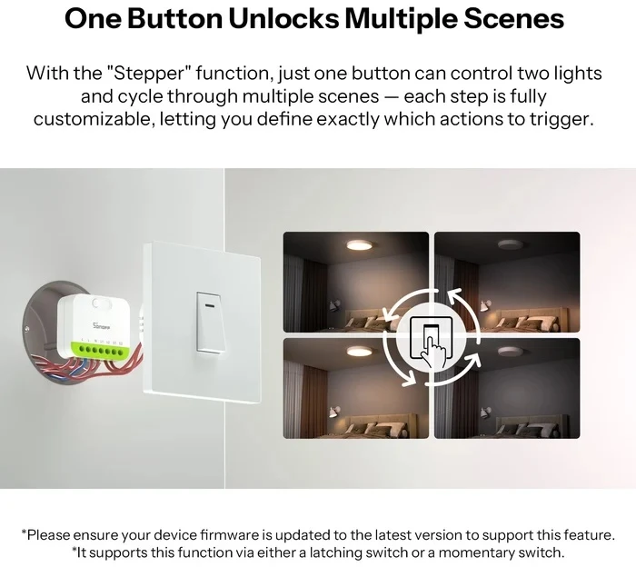 Sonoff Mini Duo 2 kanalų Zigbee 3.0 išmanioji relė