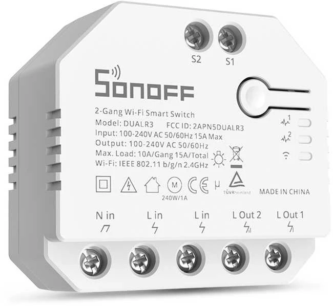 Išmanusis jungiklis WiFi Sonoff Dual R3