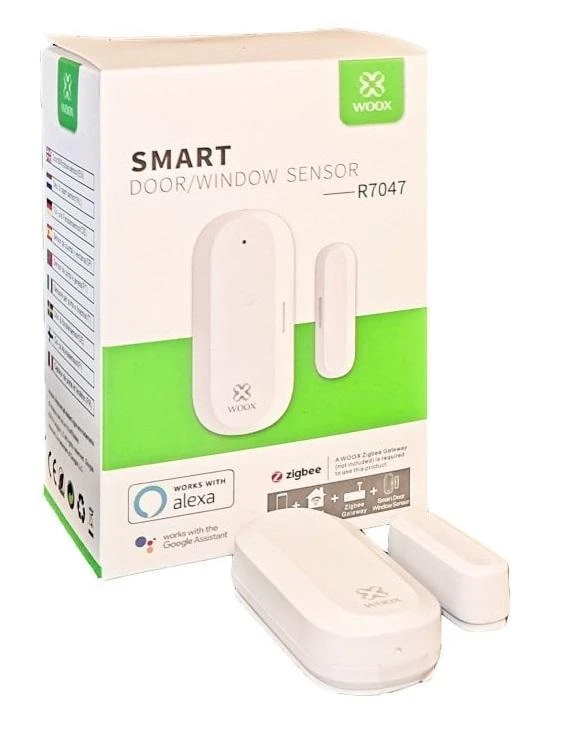 Išmanusis ZigBee TUYA bevielis patalpos durų - langų magnetinis kontaktas, WOOX