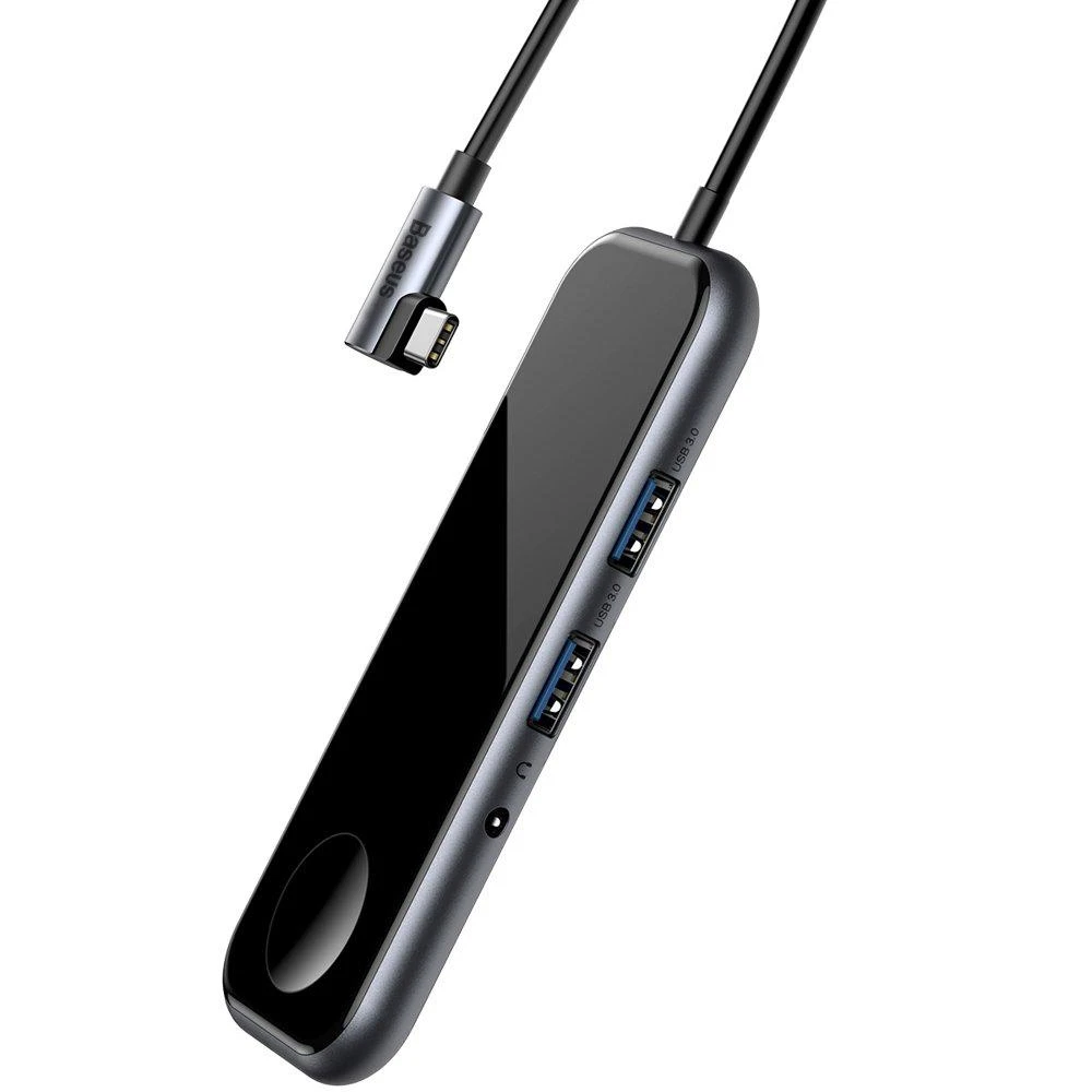 Hub Baseus CAHUB-AZ0G (Lack, 2x USB 3.0, juodos spalvos)