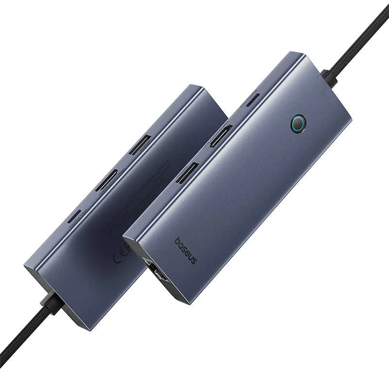 Baseus UltraJoy USB-C adapteris, du įrenginiai kampu