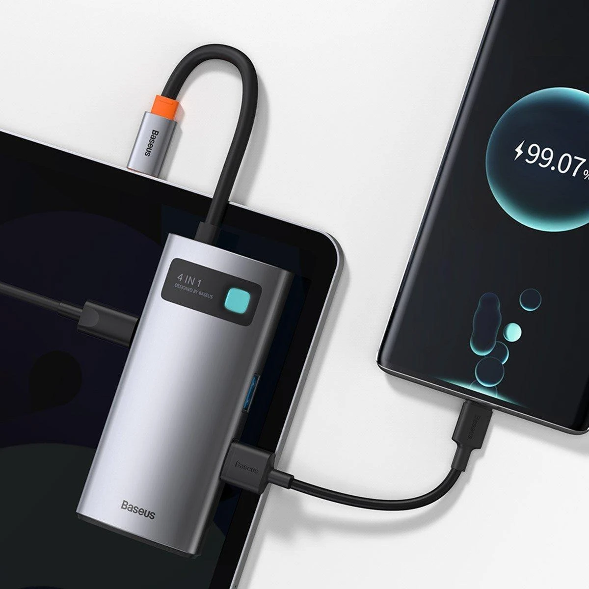 Jungčių stotelė / adapteris USB C kištukas - 4 rūšių jungtys Metal Gleam BASEUS