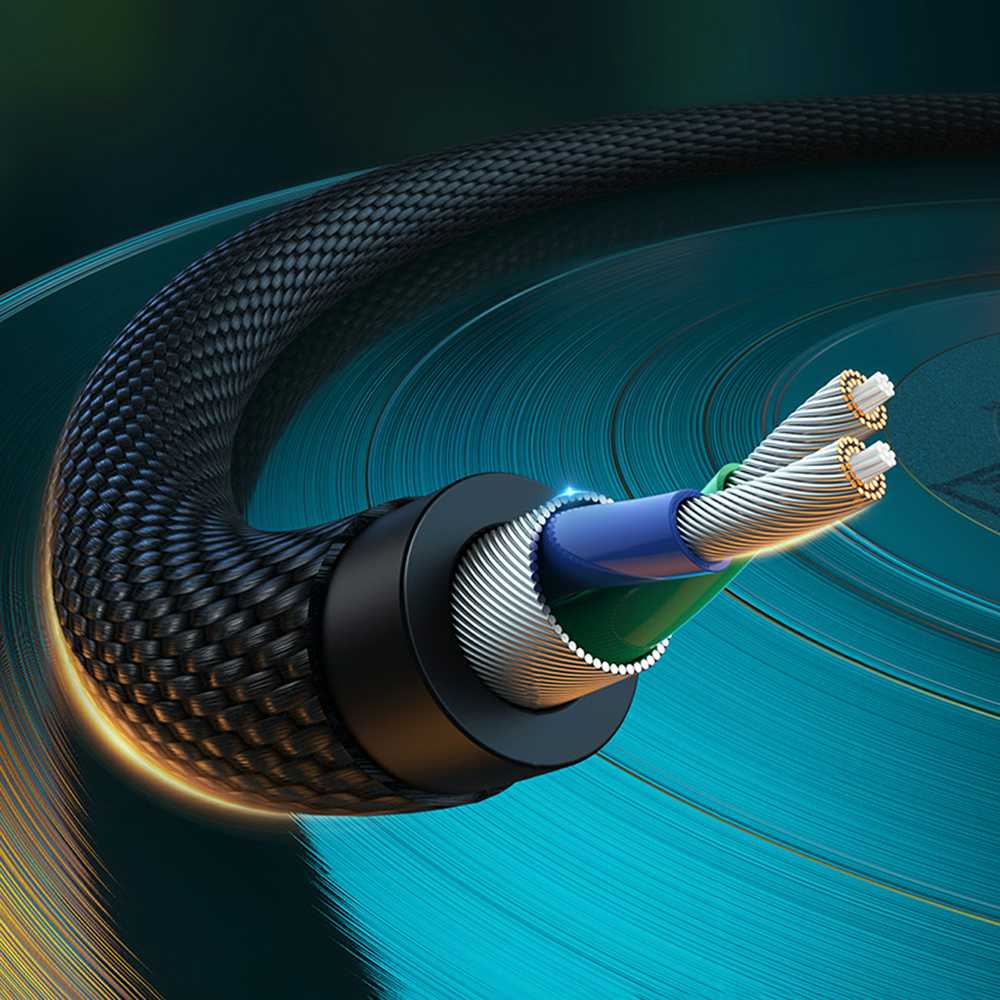 UGREEN AV170 kabelis 2x RCA Cinch kištukai - 3.5mm kištukas 1m