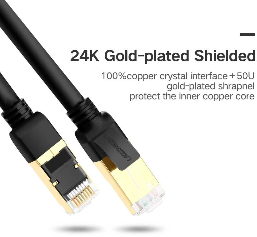 UGREEN NW107 Ethernet RJ45 kabelis netto kabelis Cat.7 STP 2m