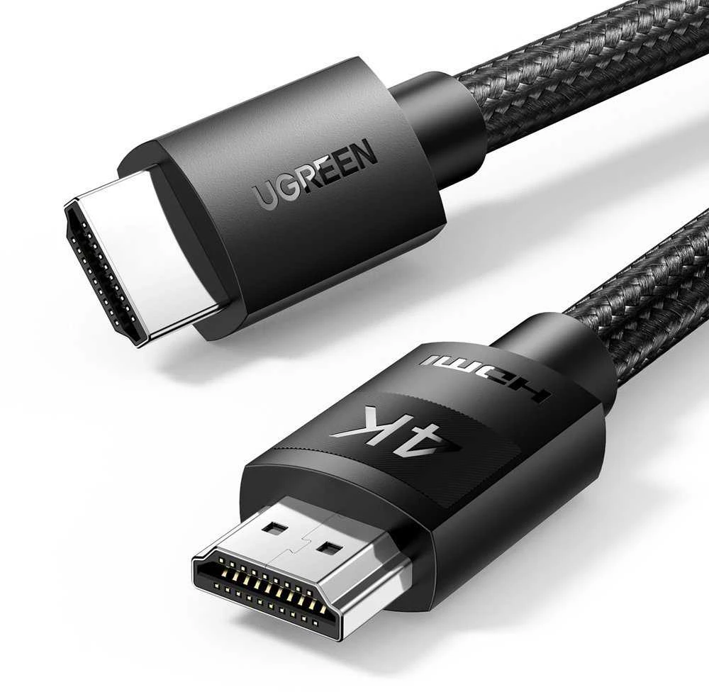 Kabelis HDMI-HDMI kištukai 10m (HDMI 1.4 4K@30Hz) juodas su šarvu HD119 UGREEN