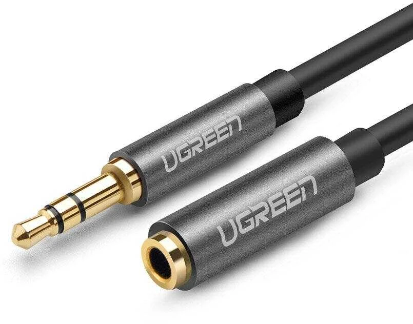 UGREEN AUX kabelio prailginimas į mini 3.5mm 2m - Juodas