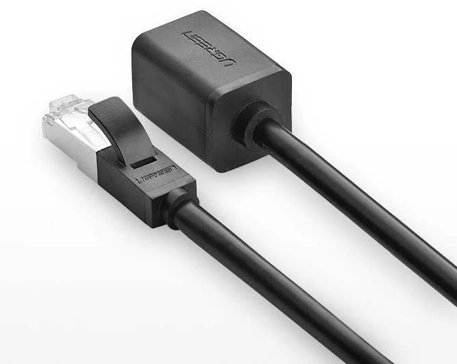 UGREEN Cat 6 FTP Ethernet RJ45 prailginimas PatchCords su ekranavimu 0.5m juodas