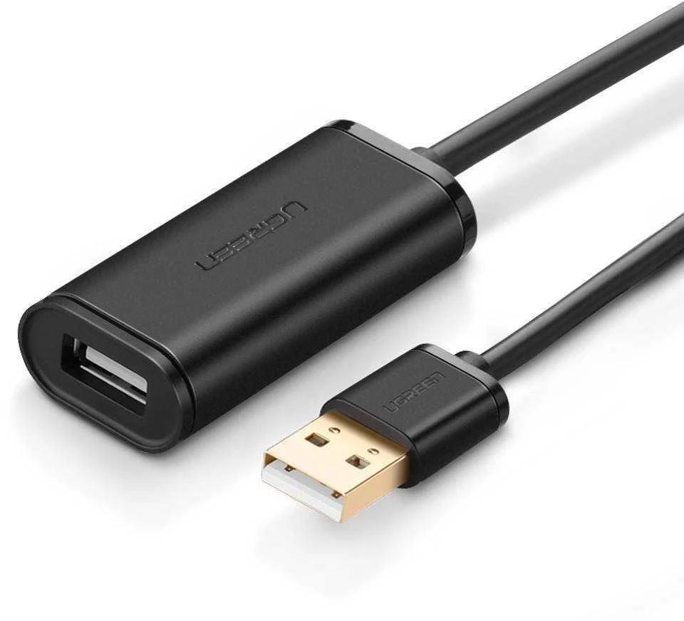 USB 2.0 UGREEN US121 laidas su signalo stiprintuvu 20m