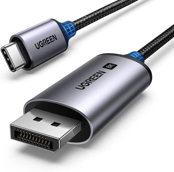 Kabelis USB C kištukas – DisplayPort kištukas 8K 60Hz 2m, juodas CM556 UGREEN