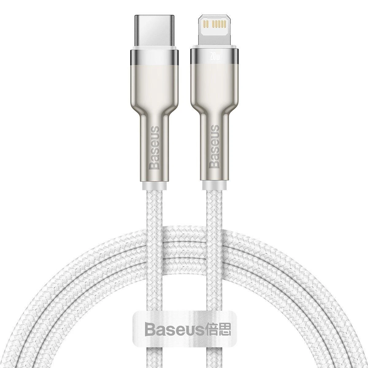 Baseus Cafule USB-C į Lightning kabelis PD 20W 1m - Baltas