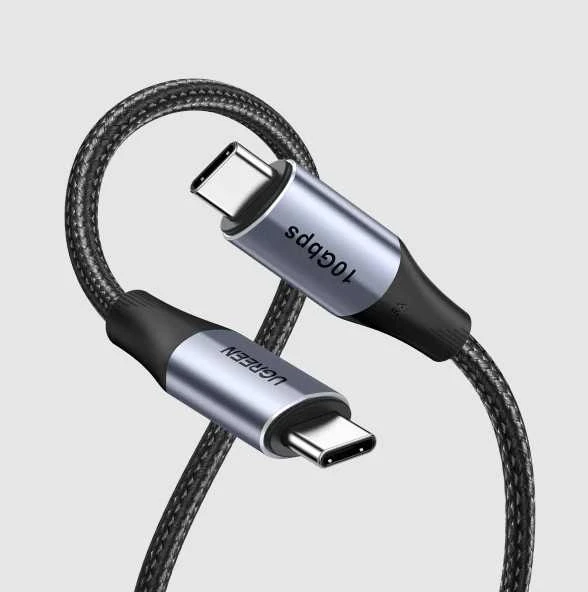 Kabelis UGREEN US355 USB-C į USB-C 3.1 Gen.2, PD, 5A, 100W, 4K, 10Gbps, 1m