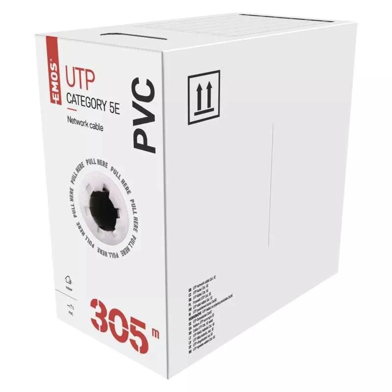 Kabelis UTP CAT5e 4x2x0.5mm, viengyslis, varinis EMOS