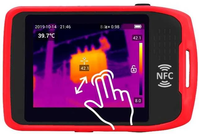 Kišeninis termovizorius, 256x192, -20~550C, 25Hz, 3.5 liečiamas LCD, UNI-T