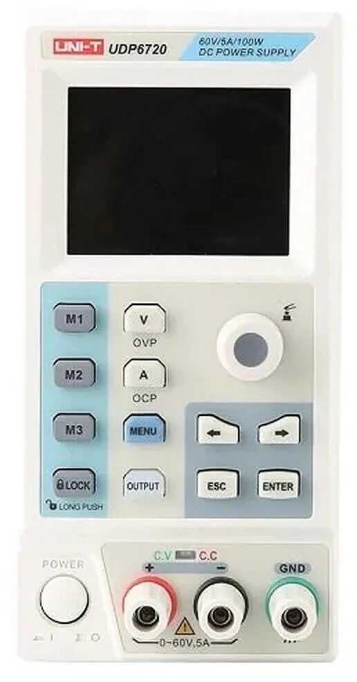 Laboratorinis maitinimo šaltinis, 100W, 0-60V, 0-5A, 10mV,1mA, RS-232, UNI-T