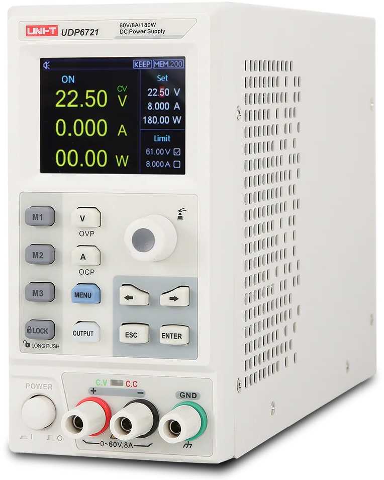 Laboratorinis maitinimo šaltinis, 100W, 0-60V, 0-5A, 10mV,1mA, RS-232, UNI-T