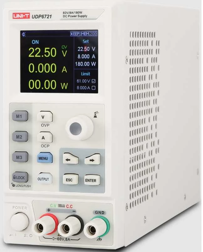 Laboratorinis maitinimo šaltinis, 180W, 0-60V, 0-8A, 10mV,1mA, RS-232, UNI-T