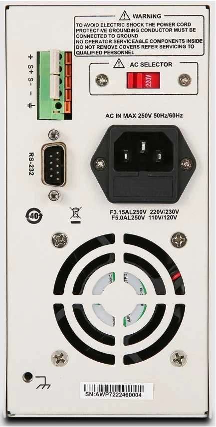 Laboratorinis maitinimo šaltinis, 360W, 0-80V, 0-15A, 10mV,1mA, RS-232, UNI-T