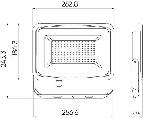 Led Line Lite Lauko šviestuvas LED 100W neutraliai balta 230Vac, 10000lm, IP65, juodas, PHOTON, LED LINE