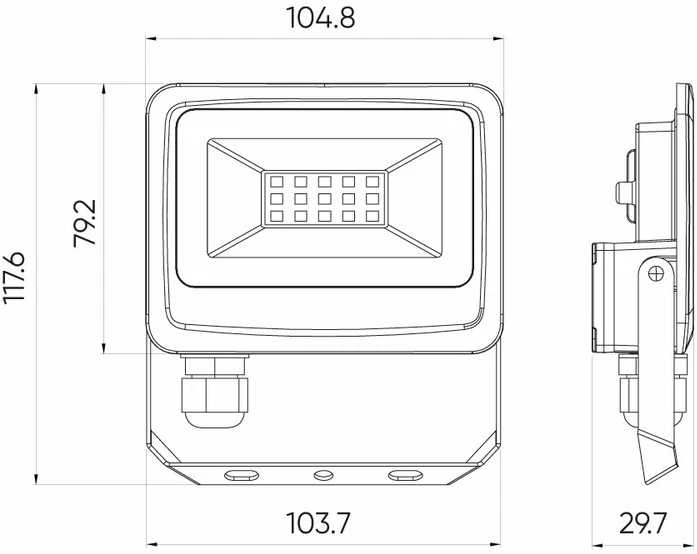Philips Led Line Lite Lauko šviestuvas LED 10W neutraliai balta 230Vac, 1000lm, IP65, juodas, PHOTON, LED LINE